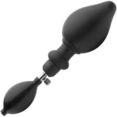 Expander Inflatable Anal Plug With Removable Pump Black Sex Toys At