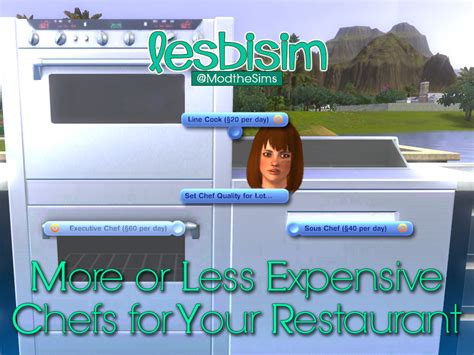 Mod The Sims More Or Less Expensive Chefs For Your Restaurant