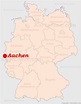 Aachen auf der Deutschlandkarte