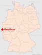 Aachen auf der Deutschlandkarte