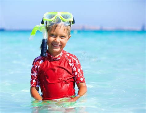 Boy Snorkeling Stock Photo Image Of Scuba Person Recreation 52316890