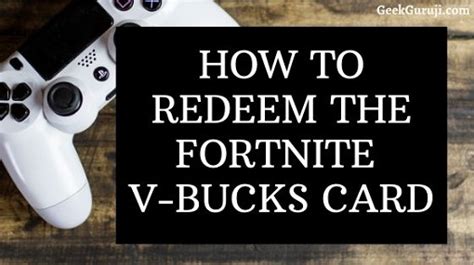 How To Redeem The Fortnite V Bucks Card Easy Steps