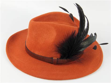 Fedora 100 Wool Country Hat With Feather Hat Mount Choice