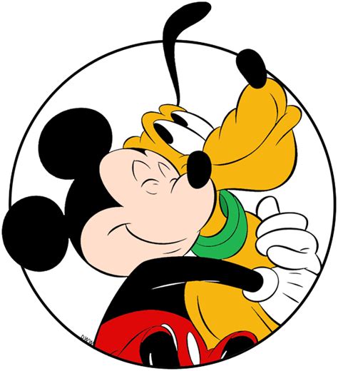 Mickey Hugging Pluto Circle Mickey Mouse Clipart Full Size Clipart