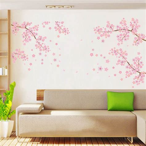 1pcs Flower Branches Vinyl Removable Art Wall Sticker Room Decals Decor Diy Decorative Mural