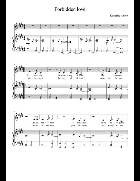 Forbidden Love Sheet Music For Piano Voice Download Free In Pdf Or Midi