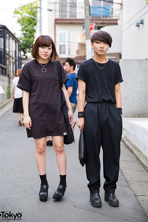 harajuku all black minimalist fashion tokyo fashion