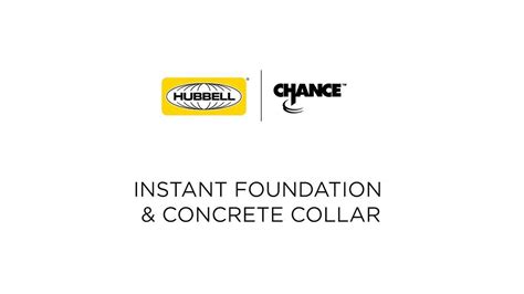 Instant Foundation And Concrete Collar Hubbell Youtube