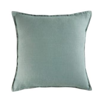 Coussin En Lin Lav Vert De Gris X Maisons Du Monde