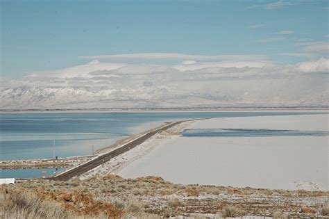 The Great Salt Lakes Railroad Causeway Amusing Planet