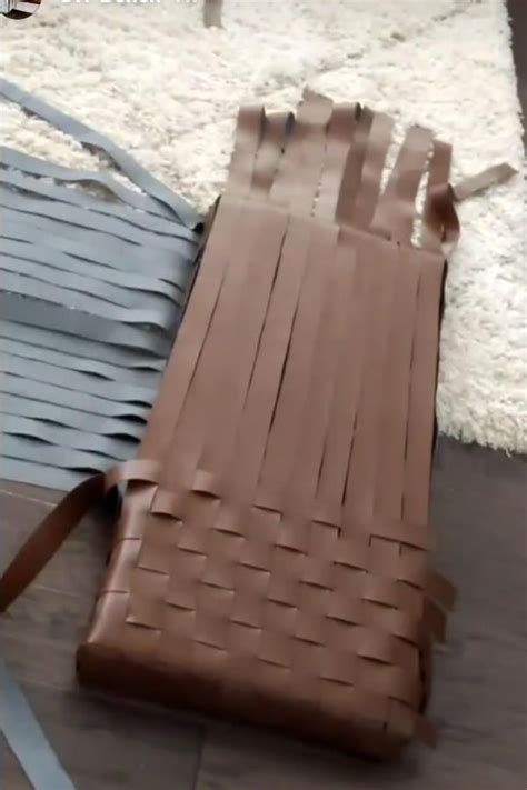 Diy Woven Leather Bench Tutorial Artofit