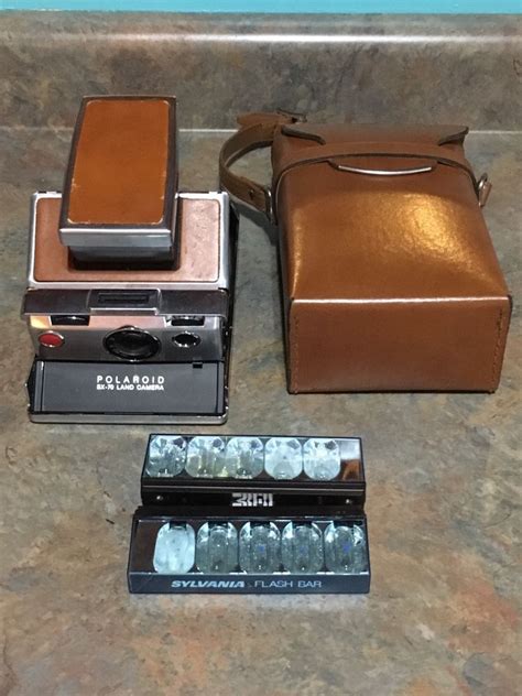 Vintage Polaroid Sx 70 Land Camera With Leather Sx 70 Case Untested