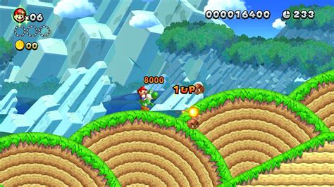 New Super Mario Bros U Fire Breathing Yoshi Collects A 1 Up In
