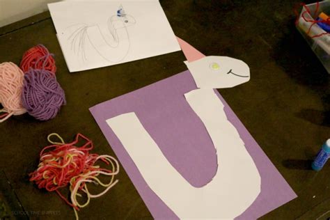 Letter U Unicorn Craft School Time Snippets