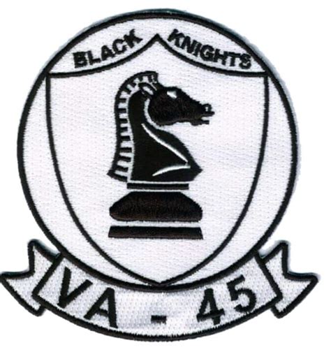 Va 45 Black Knights Squadron Patch Sew On Squadron Nostalgia