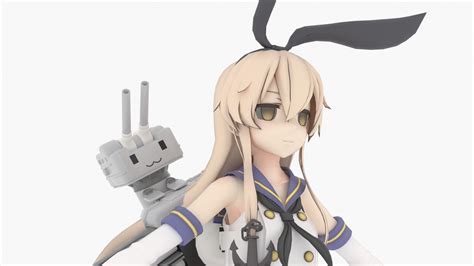 Shimakaze Kantai Collection 3d Model By Ilham45
