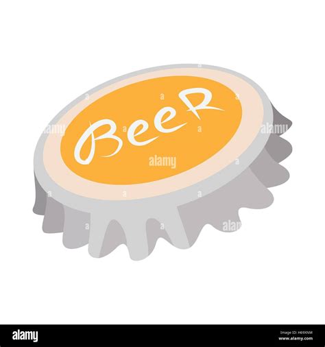 Tapa De Botella De Cerveza Icono Dibujos Animados Imagen Vector De