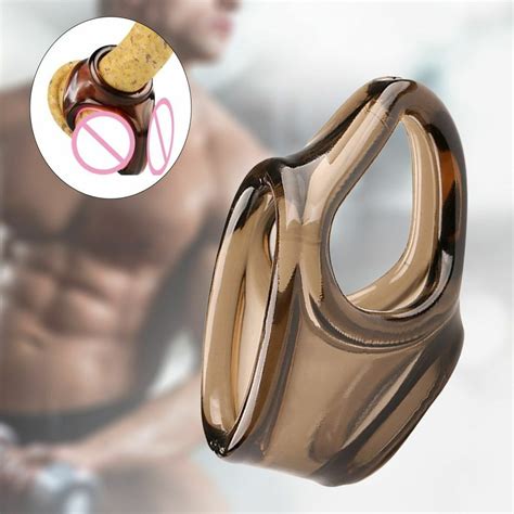 Male Scrotum Testicle Squeeze Rings Cage Stretcher Big Enhancer Delay