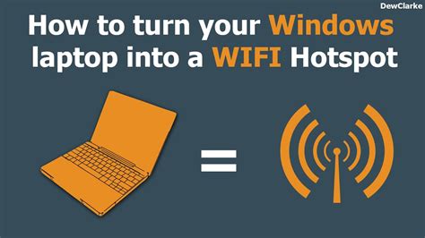 How To Turn Your Windows Laptop Into A WIFI Hotspot Easy Way YouTube