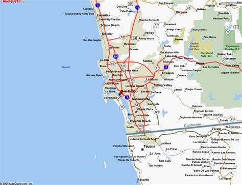Map Of San Diego California Travelsmapscom