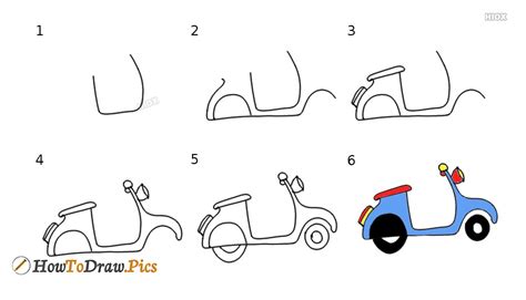 How To Draw Motorcycle Step By Step Ma Gustave