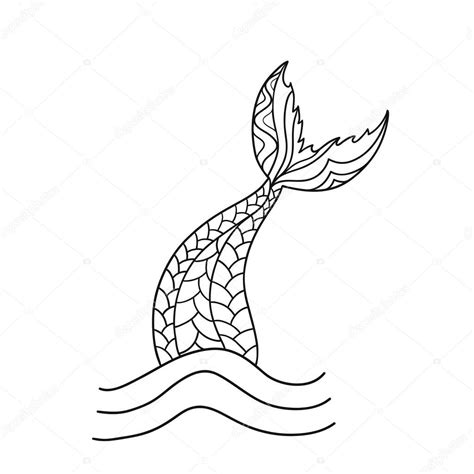 Imágenes: cola de sirena para colorear | Cola de sirena ornamental