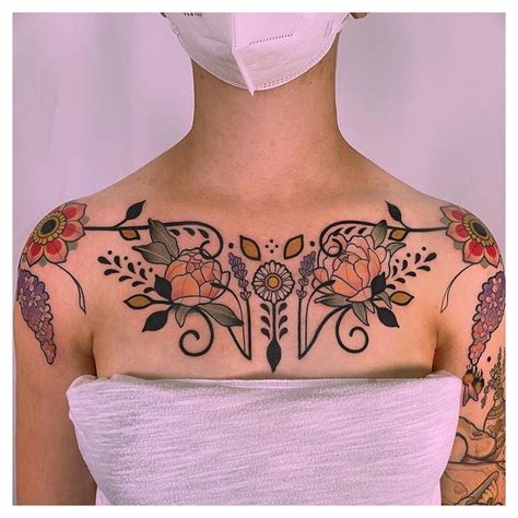 chest tattoos for women designs