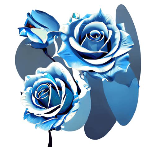 32k Digital Painting Of Blue Roses · Creative Fabrica