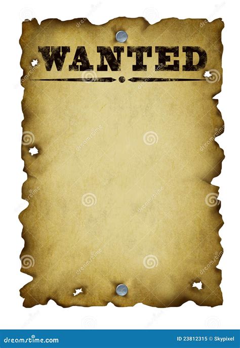 Blank Western Wanted Poster
