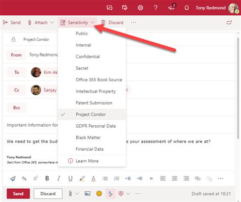 Owa Embraces Office 365 Sensitivity Labels Office 365 For It Pros