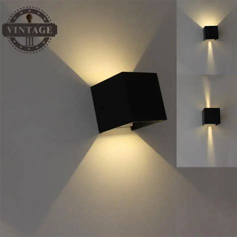 7w Adjustable Light Surface Mounted Outdoor Cube Led Wall Lamp Light