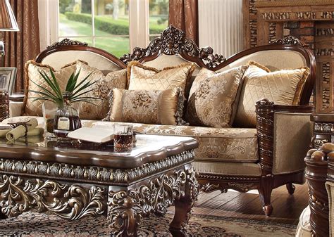 Hd 92 Homey Design Upholstery Living Room Set Victorian European