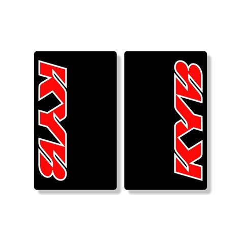 Kyb Upper Fork Decals Black Red Zero9 Mx Graphics