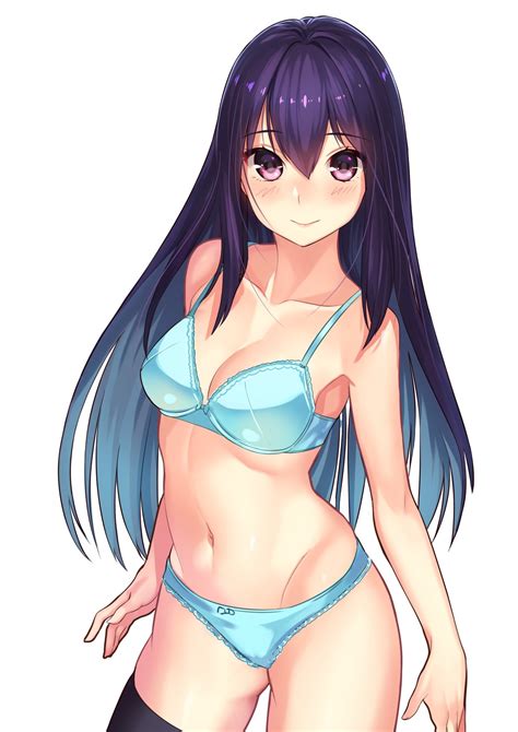 Hintergrundbilder Illustration lange Haare Anime Mädchen lila
