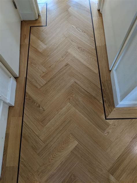 Engineered Oak Parquet Wood Flooring Fitted In A Hallway In London The