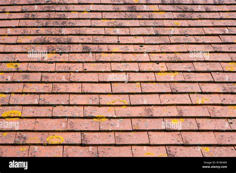 Red Roof Tile Background Pattern Stock Photo Alamy