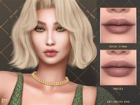 Julhaos Cosmetics Patreon Lips Preset 10 The Sims 4 Catalog