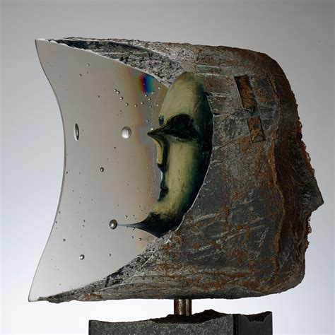 Bertil Vallien Sand Cast Glass Sculpture Kosta Boda 1999 Glass