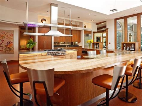 Most kitchen islands with an induction cooktop haven't the option of installing a range hood from the wall. Larger Kitchen Islands: Pictures, Ideas & Tips From HGTV ...
