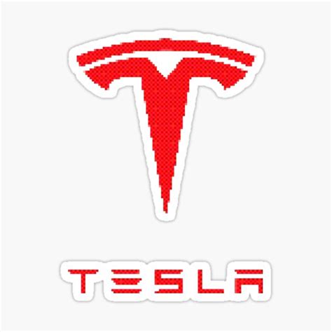 Tesla Pixel Stickers Redbubble