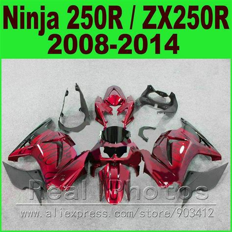 Ninja 250r general discussion about the ex, zzr, 250r or whatever they call them this year. Body kit Kawasaki Ninja 250r Fairings black red EX250 year ...