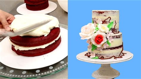 How To Decorate A Red Velvet Cake By Cakes Stepbystep Youtube