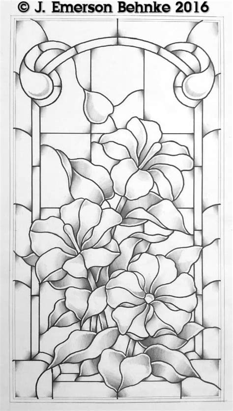 Stained glass patterns flowers | tiffany patterns for free 955 flower stained glass patterns only. Hibiscus (digital.pdf) in 2020 | Glass painting patterns, Stained glass flowers, Glass painting ...
