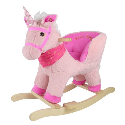 2020 Baby Rocking Horse Pink Unicorn Kid Ride On Toy For 1 3 Year Old