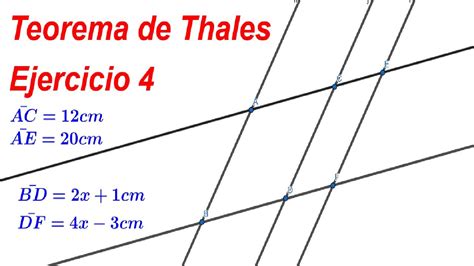 Teorema De Thales Ejercicio 4 Youtube