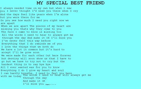 My Special Best Friend ~ Best Friend Quote
