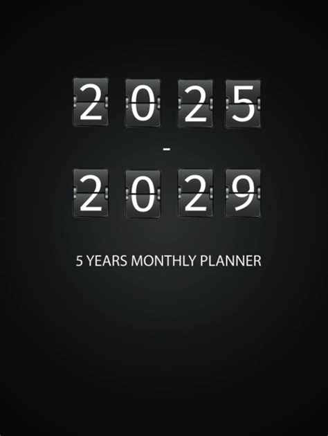 2025 2029 Five Year Planner Hardcover 60 Months Calendar 5 Year