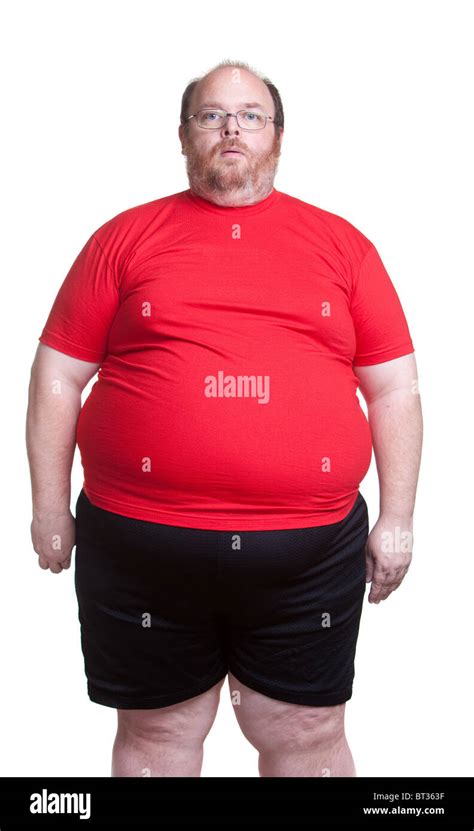 Obese Man At 400lbs Front Stock Photo Alamy