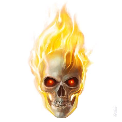 40 Ghost Rider Drawing Painting Digitalart Portrait Skull