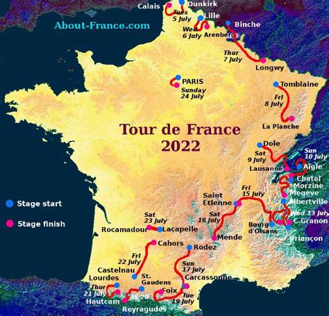 Tour De France Route Map